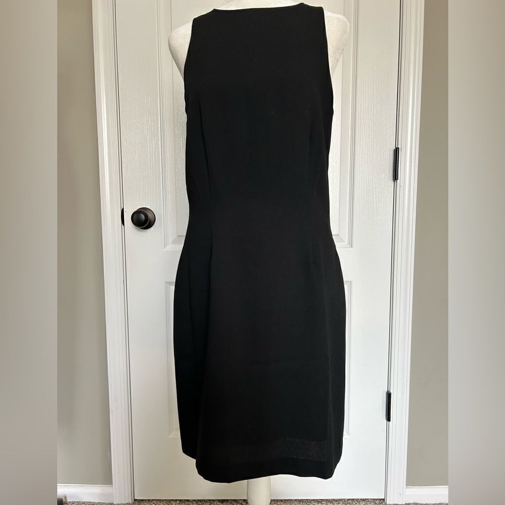 Lauvante’ Italy Women’s Classic Black Sleeveless Zip Up Lined Dress Size 6